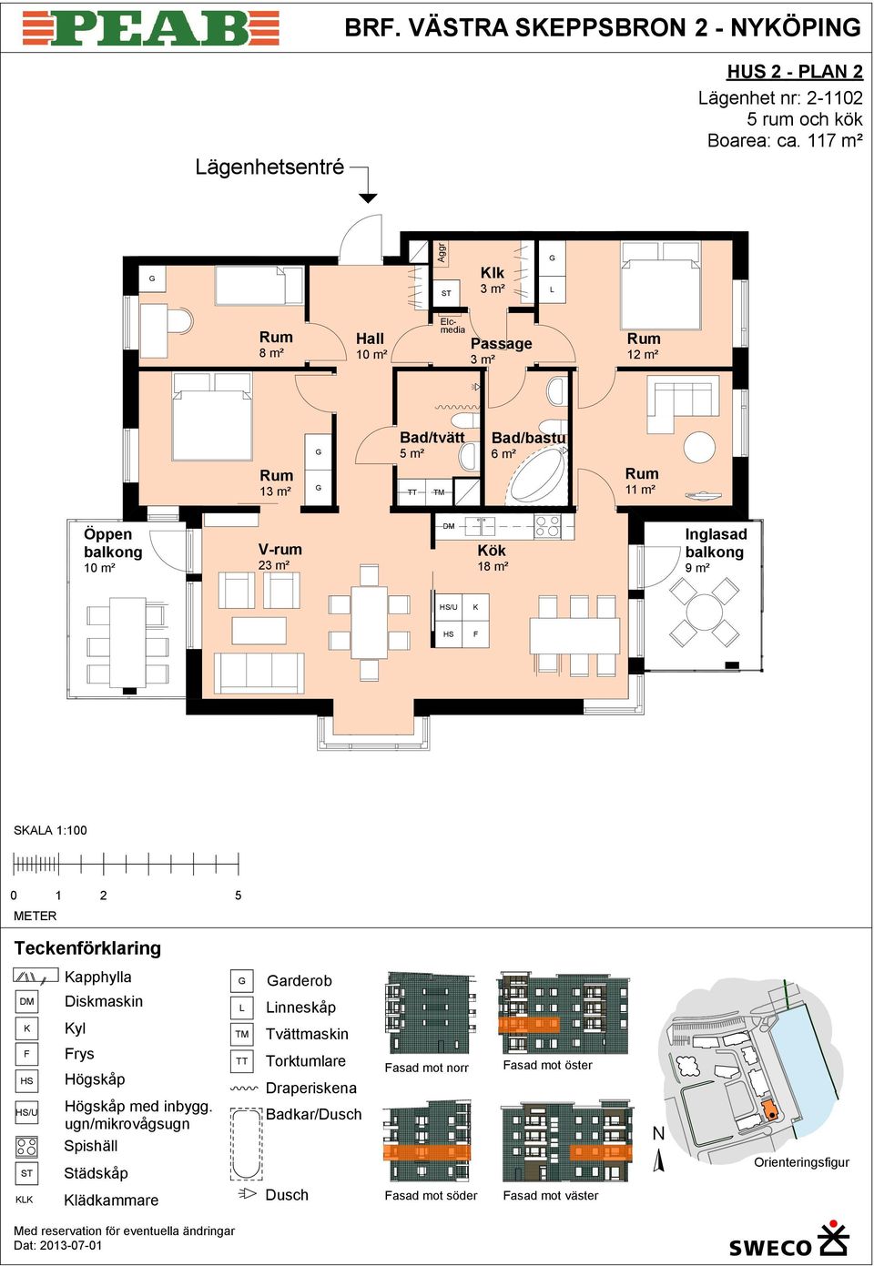 11 lk 1 2 ök 9 m² SAA 1:100 apphylla yl rys lädkammare