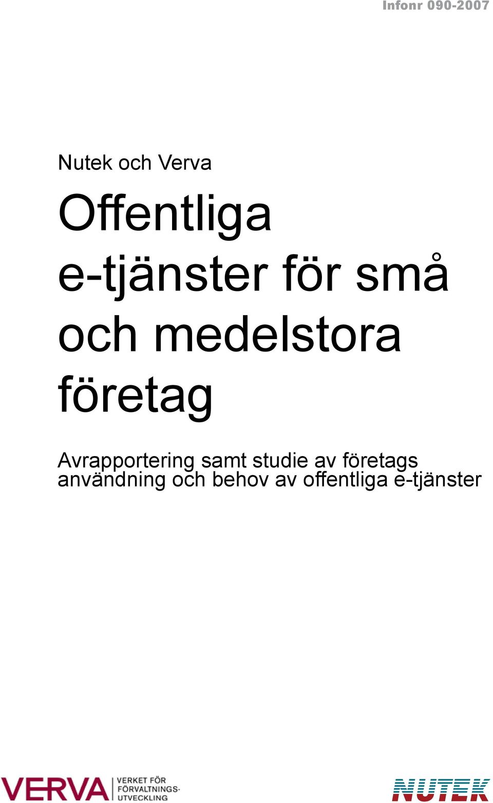 Avrapportering samt studie av företags