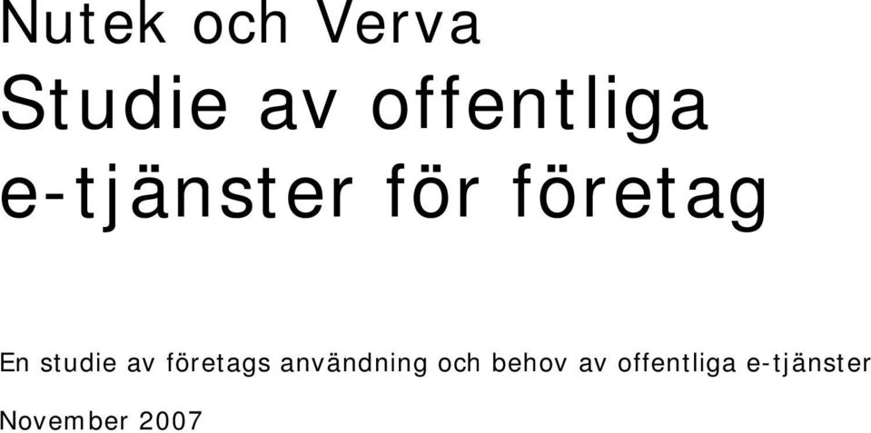 En studie av företags användning