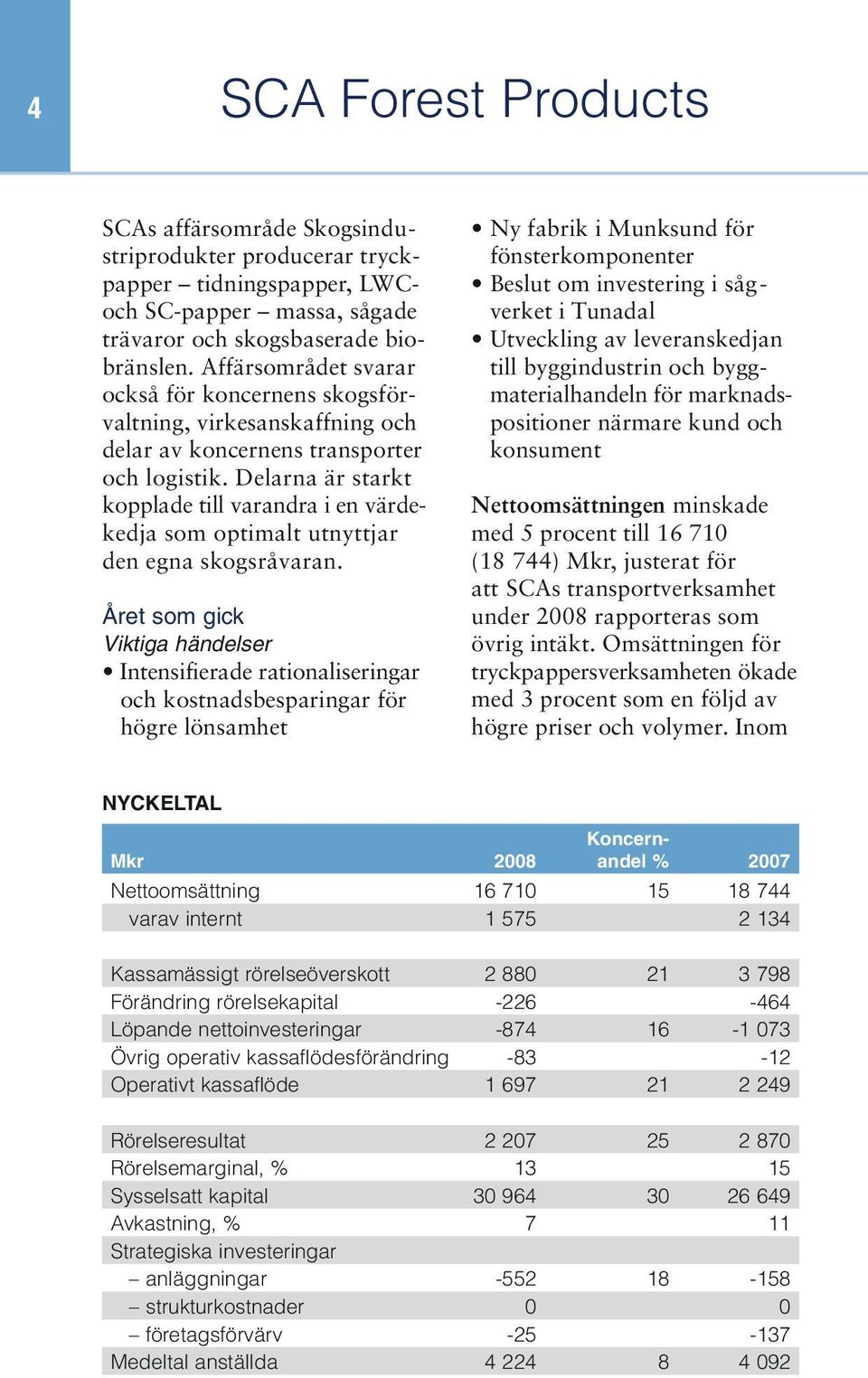 Delarna är starkt kopplade till varandra i en värdekedja som optimalt utnyttjar den egna skogsråvaran.