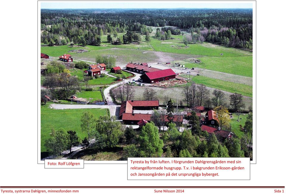 T.v. i bakgrunden Eriksson-gården och Janssongården på det