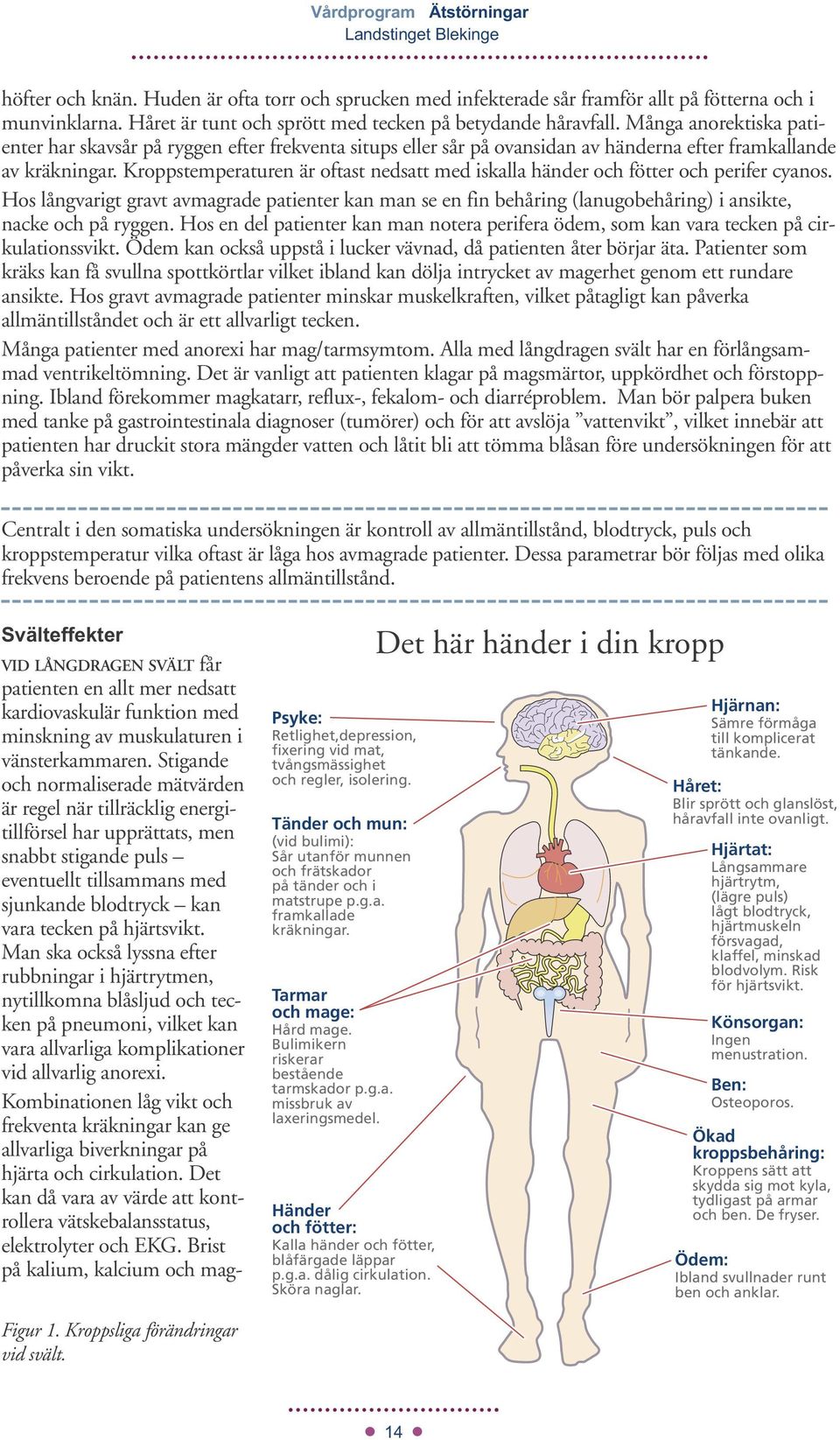 Kroppstemperaturen är oftast nedsatt med iskalla händer och fötter och perifer cyanos.