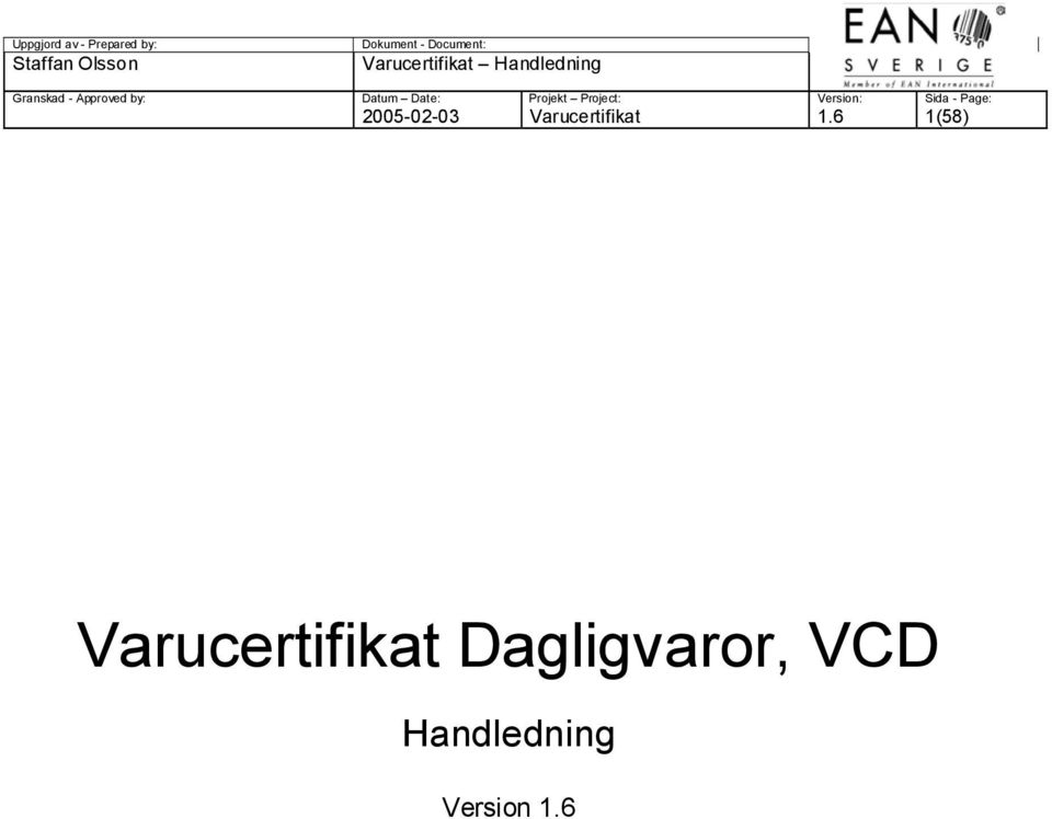 6 1(58) Varucertifikat