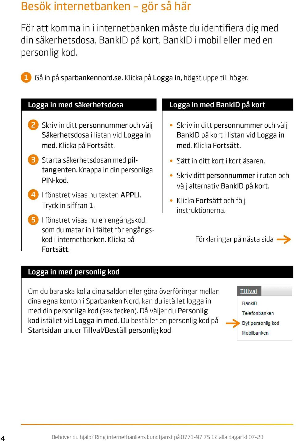 3 Starta säkerhetsdosan med piltang enten. Knappa in din personliga PIN-kod. 4 I fönstret visas nu texten APPLI. Tryck in siffran 1.