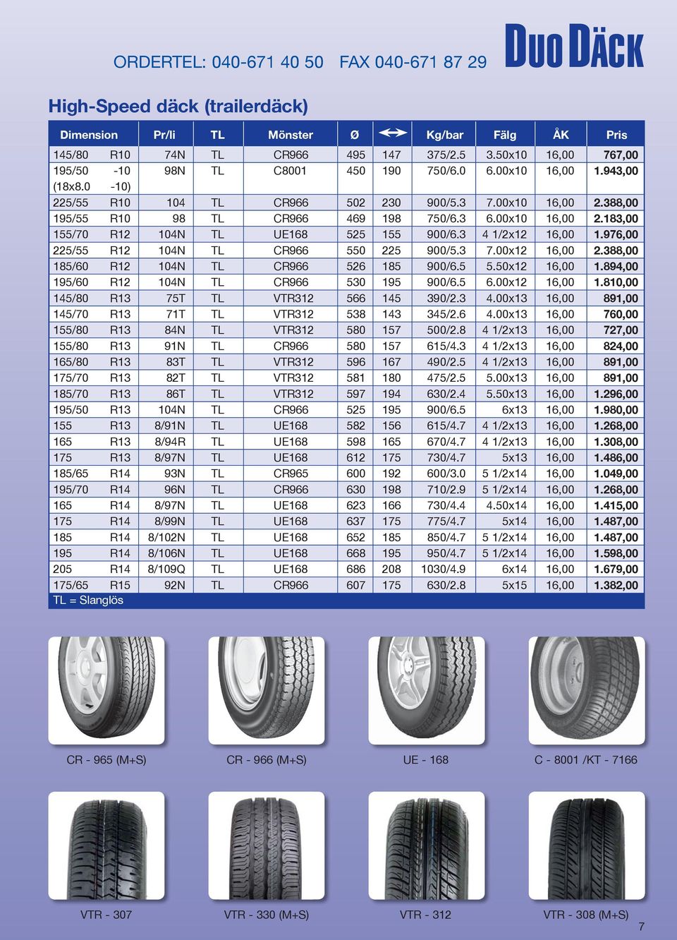 00x10 16,00 2.183,00 155/70 R12 104N TL UE168 525 155 900/6.3 4 1/2x12 16,00 1.976,00 225/55 R12 104N TL CR966 550 225 900/5.3 7.00x12 16,00 2.388,00 185/60 R12 104N TL CR966 526 185 900/6.5 5.