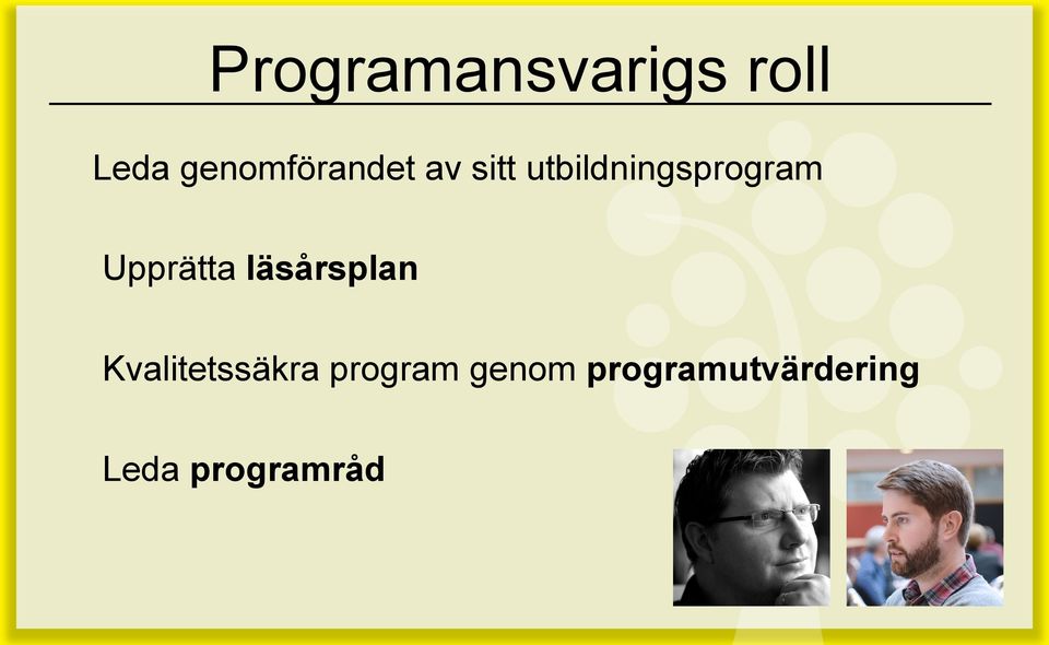 utbildningsprogram Upprätta