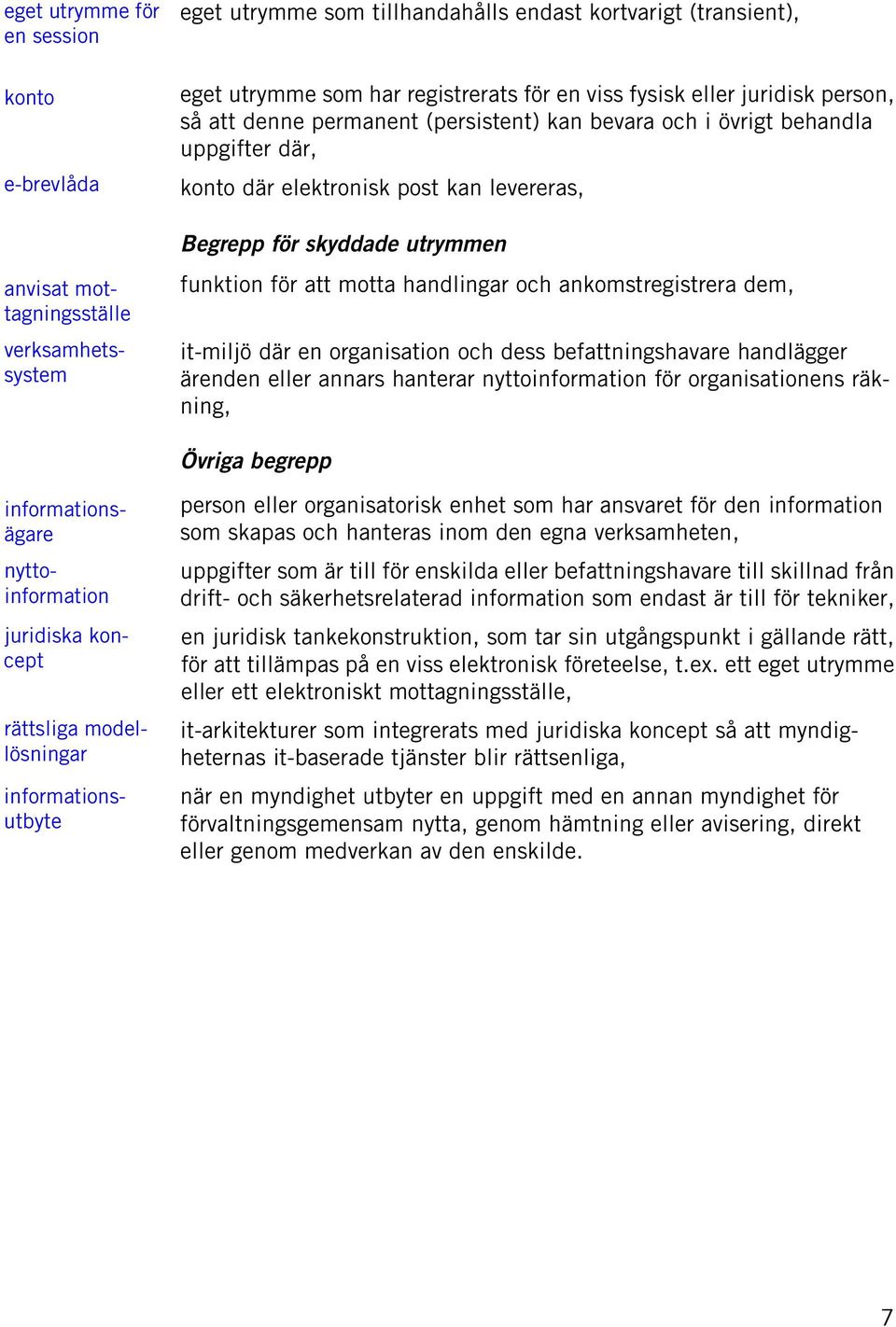 att motta handlingar och ankomstregistrera dem, it-miljö där en organisation och dess befattningshavare handlägger ärenden eller annars hanterar nyttoinformation för organisationens räkning, Övriga