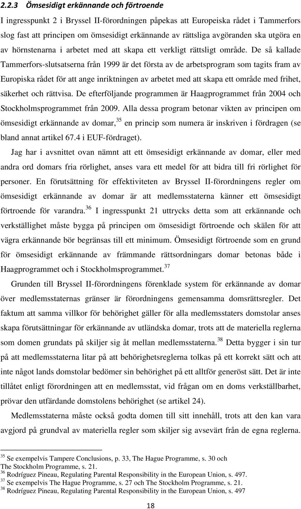 De så kallade Tammerfors-slutsatserna från 1999 är det första av de arbetsprogram som tagits fram av Europiska rådet för att ange inriktningen av arbetet med att skapa ett område med frihet, säkerhet