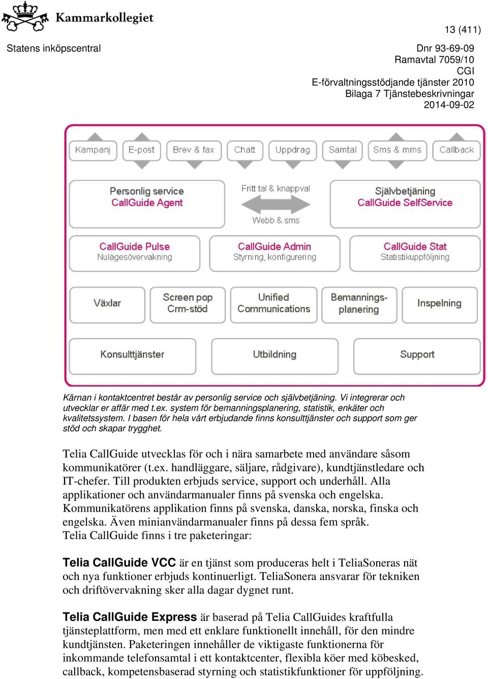 handläggare, säljare, rådgivare), kundtjänstledare och IT-chefer. Till produkten erbjuds service, support och underhåll. Alla applikationer och användarmanualer finns på svenska och engelska.