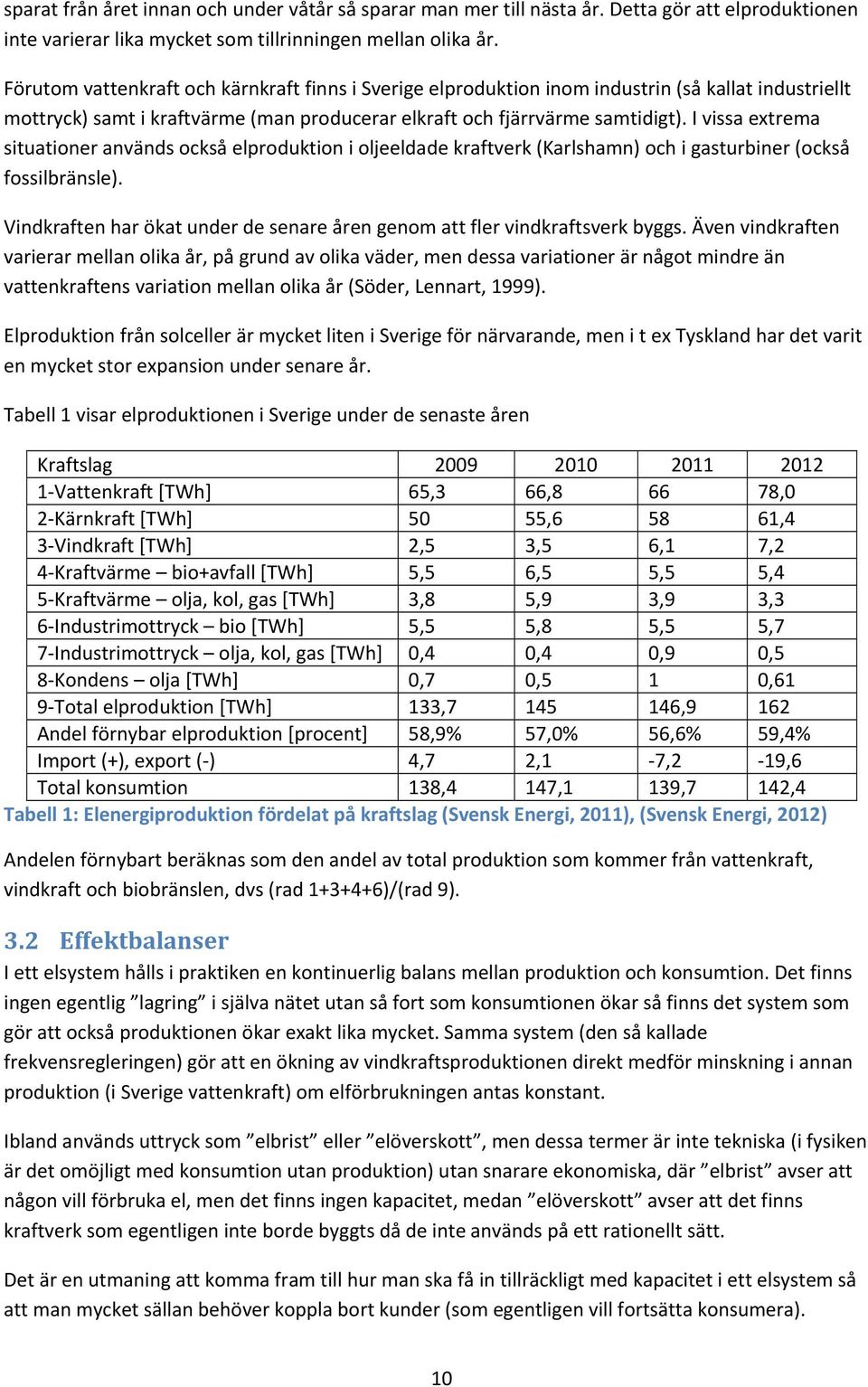 I vissa extrema situationer används också elproduktion i oljeeldade kraftverk (Karlshamn) och i gasturbiner (också fossilbränsle).