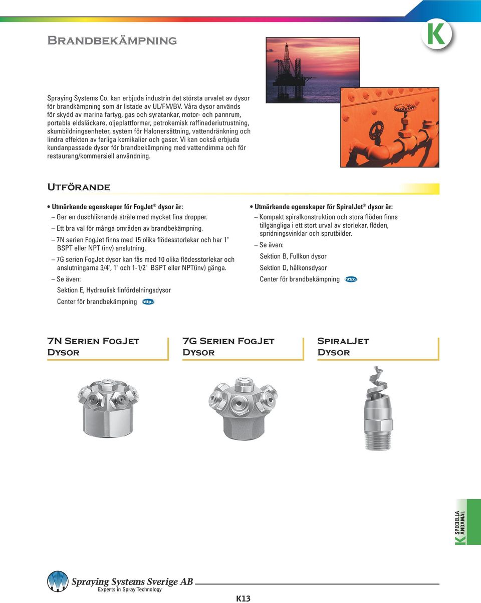 Halonersättning, vattendränkning och lindra effekten av farliga kemikalier och gaser.