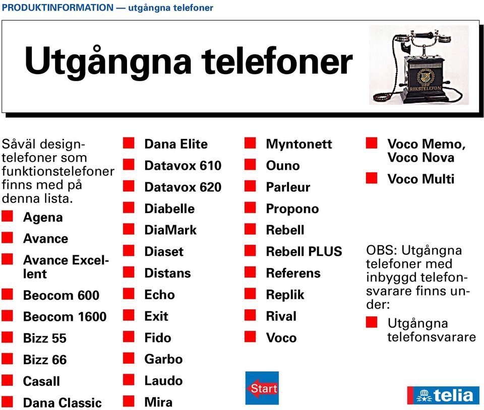 Diaset Distans Echo Exit Fido Myntonett Ouno Parleur Propono Rebell Rebell PLUS Referens Replik Rival Voco Voco Memo,