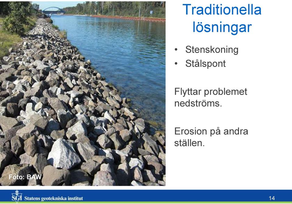 Flyttar problemet nedströms.