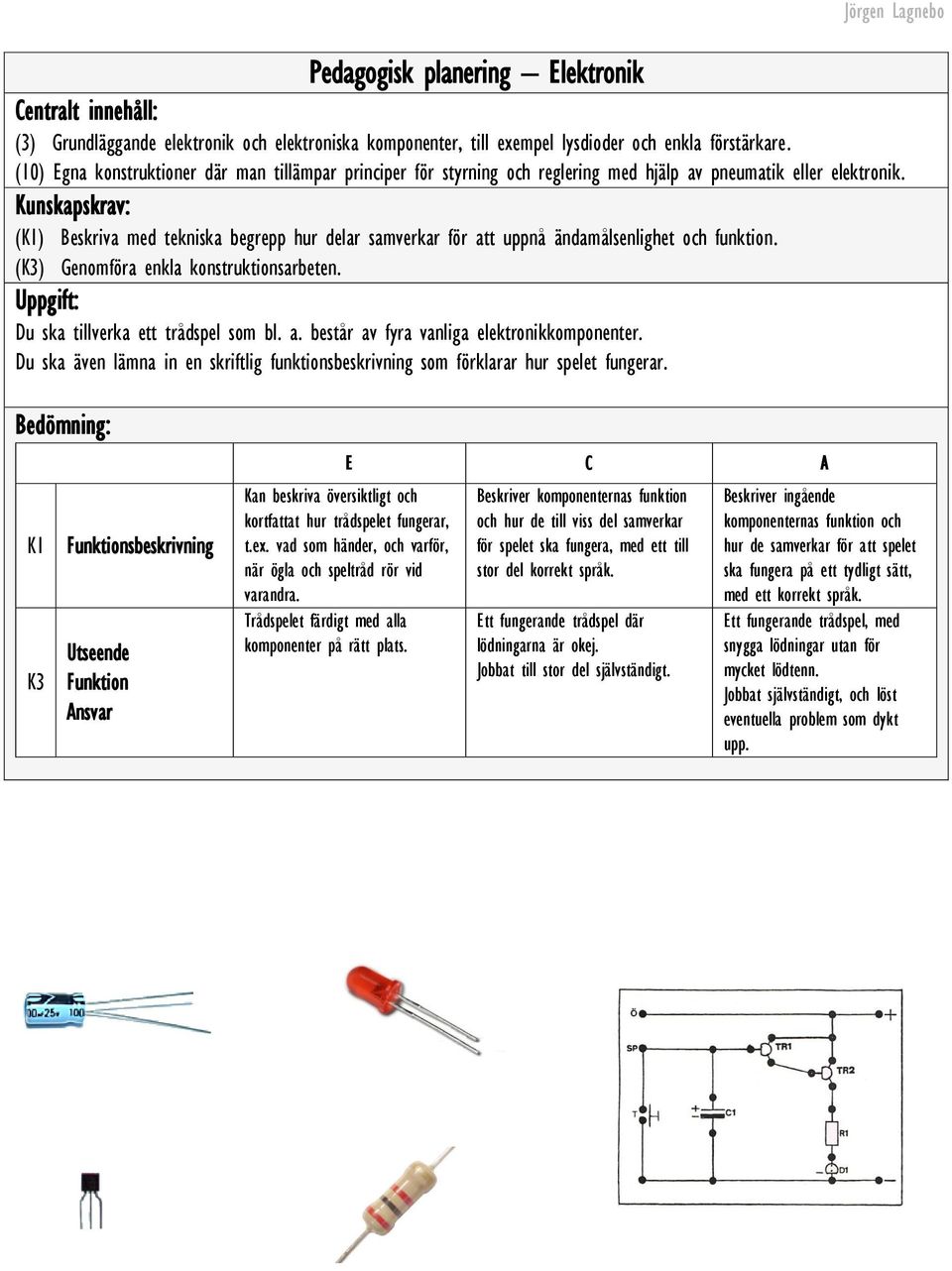 Jörgen Lagnebo PLANERING OCH BEDÖMNING TEKNIK ÅK 8 - PDF Gratis ...