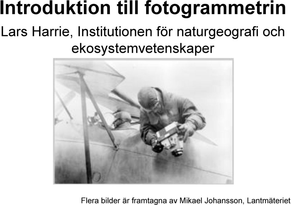 och ekosystemvetenskaper Flera bilder är