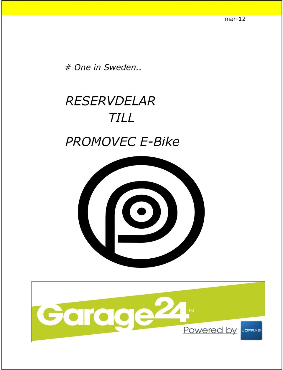 . RESERVDELAR
