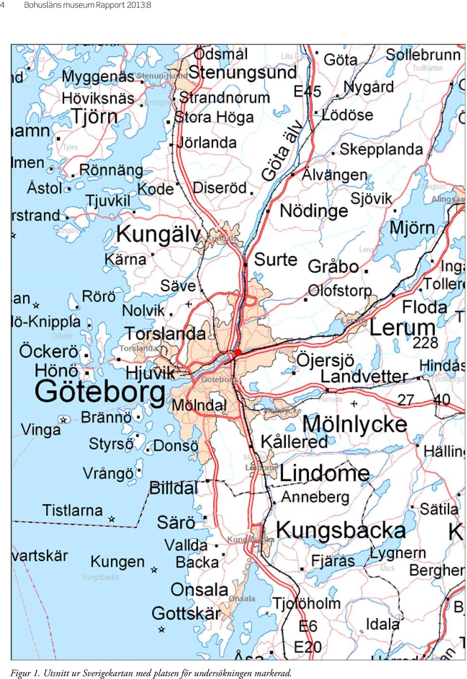 Utsnitt ur Sverigekartan