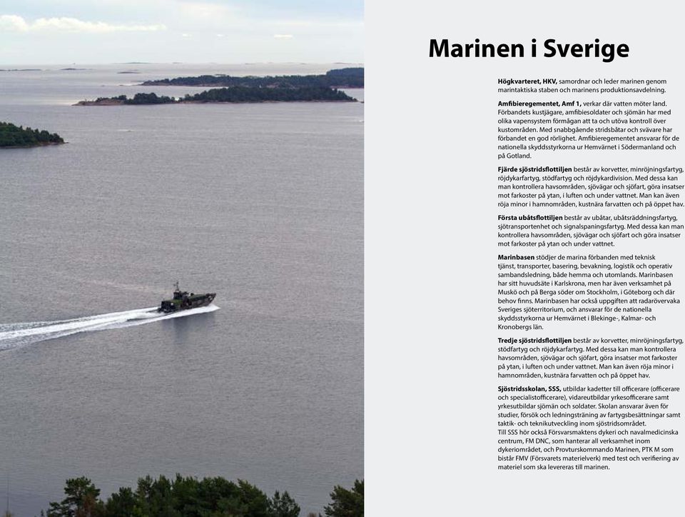 Amfibieregementet ansvarar för de nationella skyddsstyrkorna ur Hemvärnet i Södermanland och på Gotland.