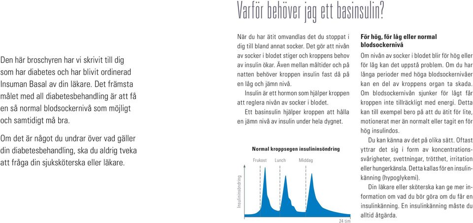 Om det är något du undrar över vad gäller din diabetesbehandling, ska du aldrig tveka att fråga din sjuksköterska eller läkare. När du har ätit omvandlas det du stoppat i dig till bland annat socker.