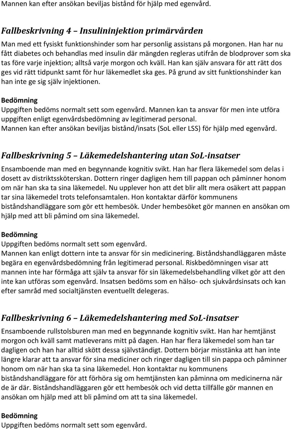 Fallbeskrivning äldreomsorg