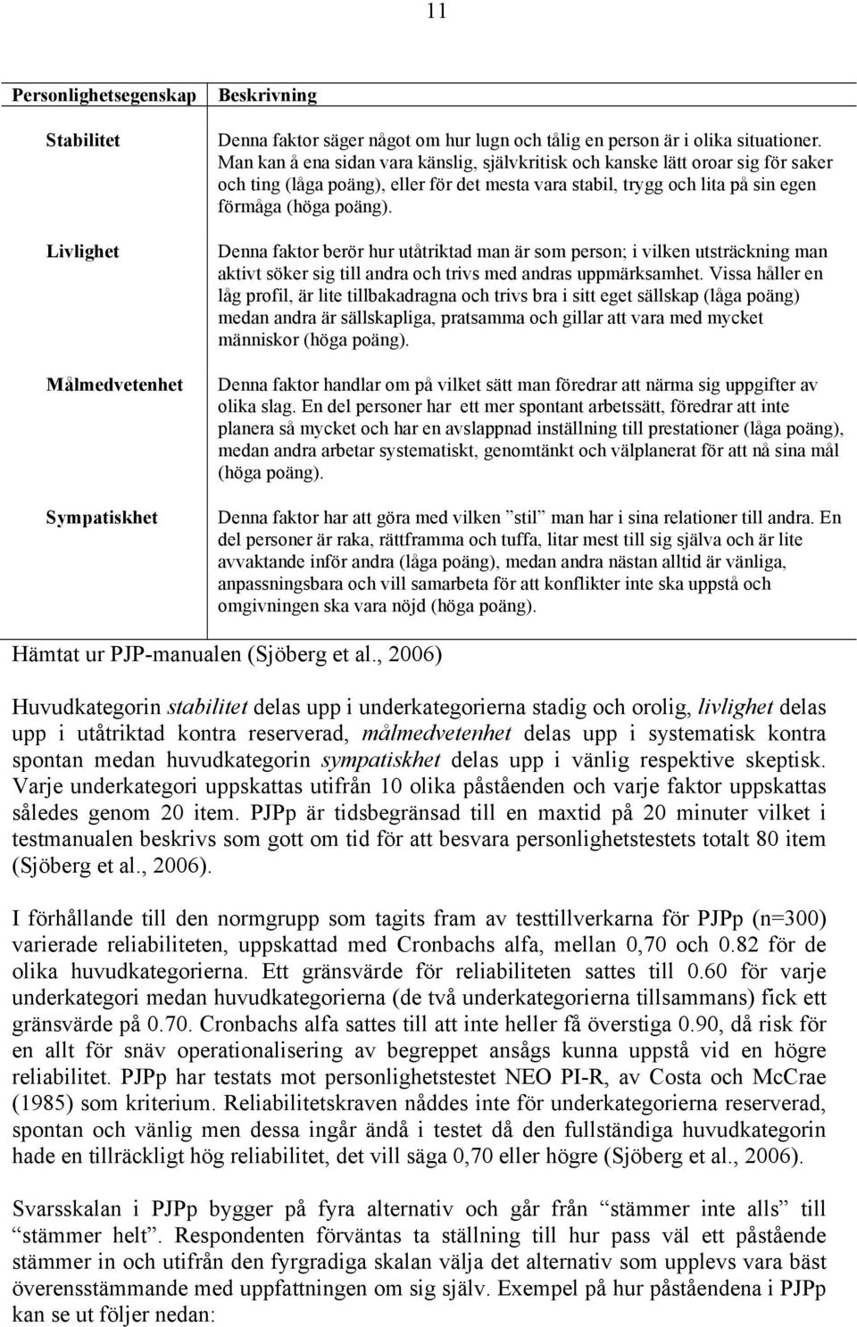 Denna faktor berör hur utåtriktad man är som person; i vilken utsträckning man aktivt söker sig till andra och trivs med andras uppmärksamhet.