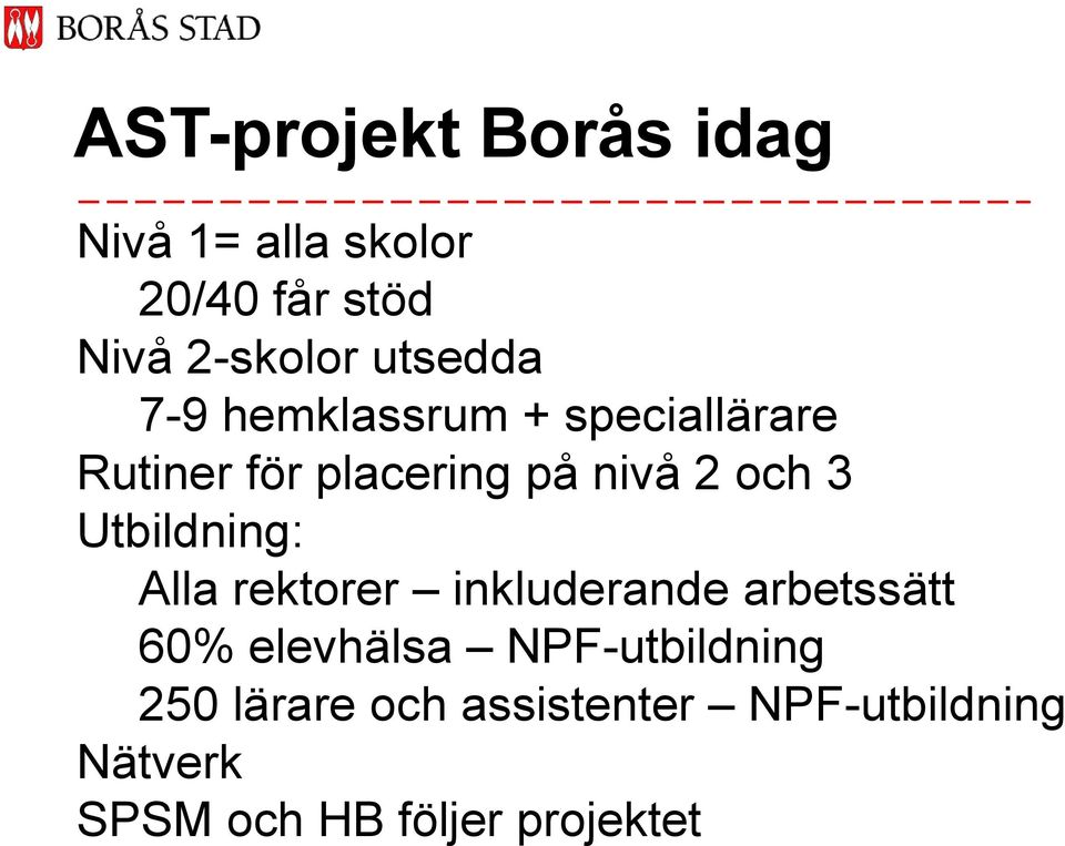 3 Utbildning: Alla rektorer inkluderande arbetssätt 60% elevhälsa