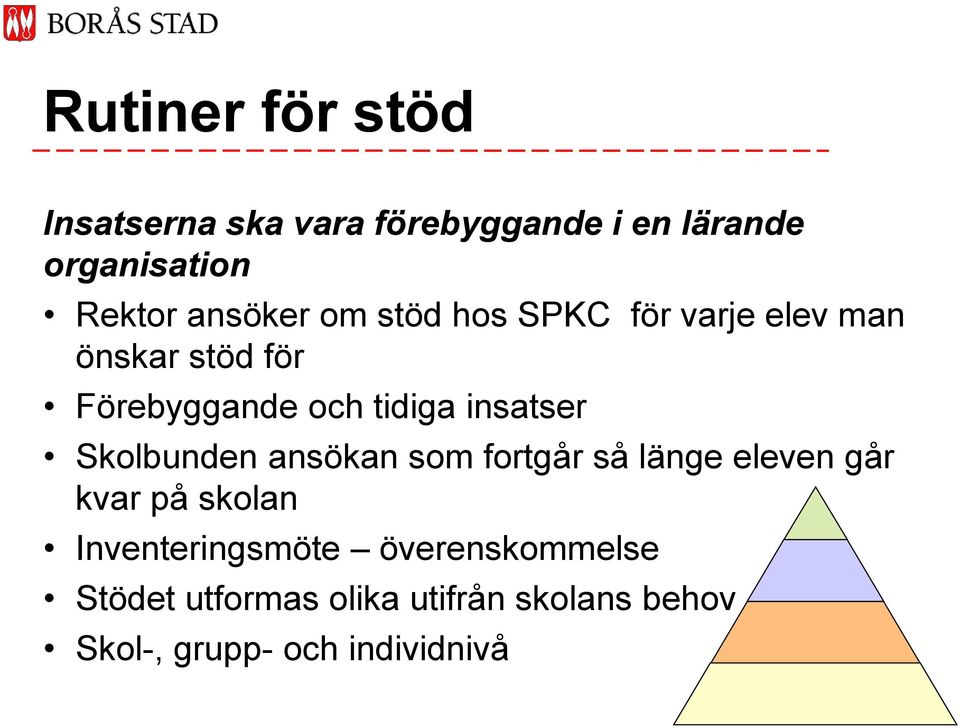 insatser Skolbunden ansökan som fortgår så länge eleven går kvar på skolan