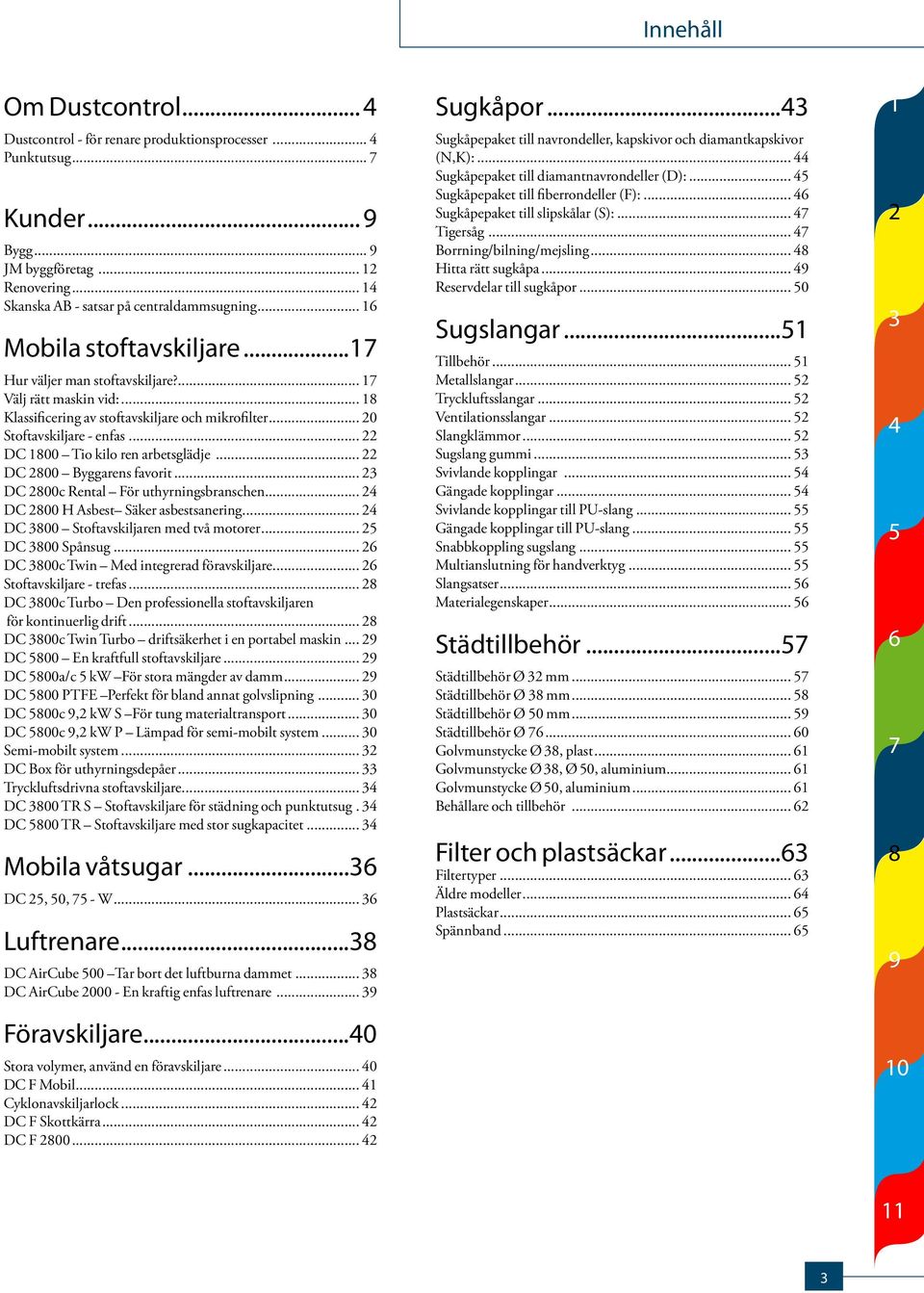 .. 22 DC 1800 Tio kilo ren arbetsglädje... 22 DC 2800 Byggarens favorit... 23 DC 2800c Rental För uthyrningsbranschen... 24 DC 2800 H Asbest Säker asbestsanering.