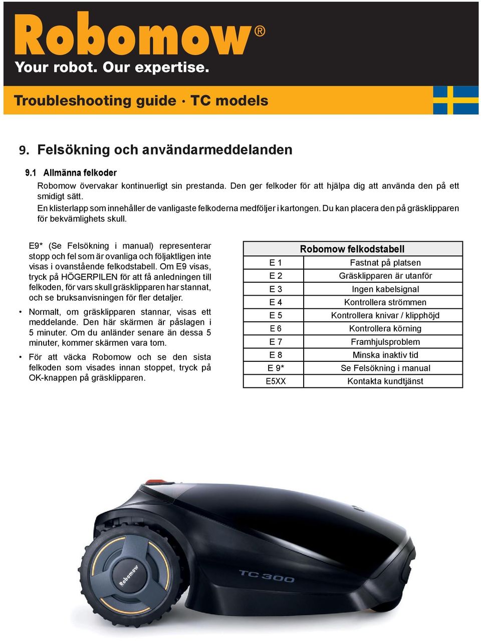 Anslut Robomow direkt till manöverboxen på följande vis: - Dra ut DC-kabeln som kommer från manöverboxen till den 15 m långa förlängningskabeln och anslut den till gräsklipparens baksida, såsom visas