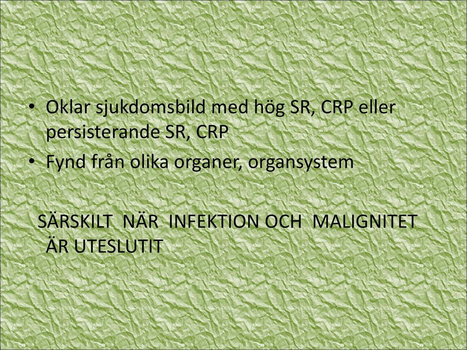 olika organer, organsystem SÄRSKILT