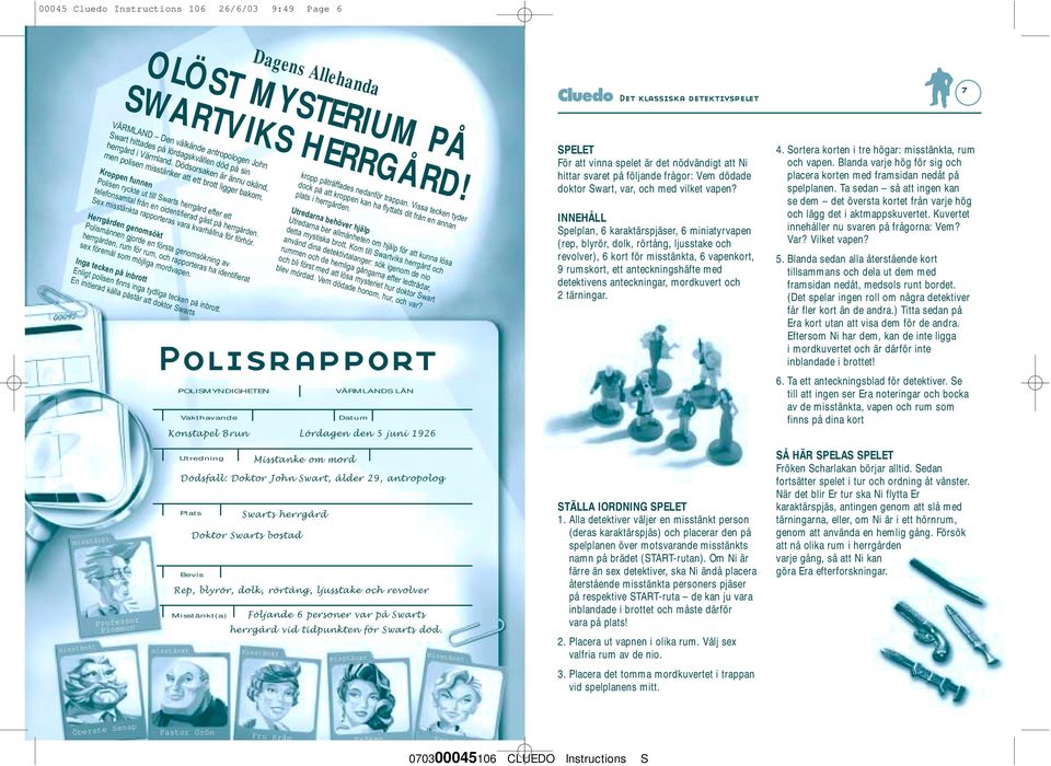 Kroppen funnen Polisen ryckte ut till Swarts herrgård efter ett telefonsamtal från en oidentifierad gäst på herrgården. Sex a rapporteras vara kvarhållna för förhör.
