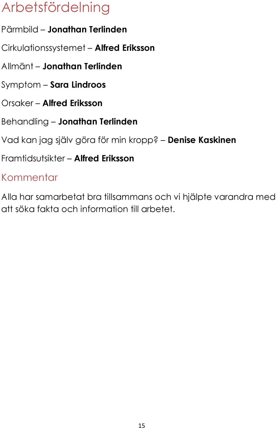 själv göra för min kropp?