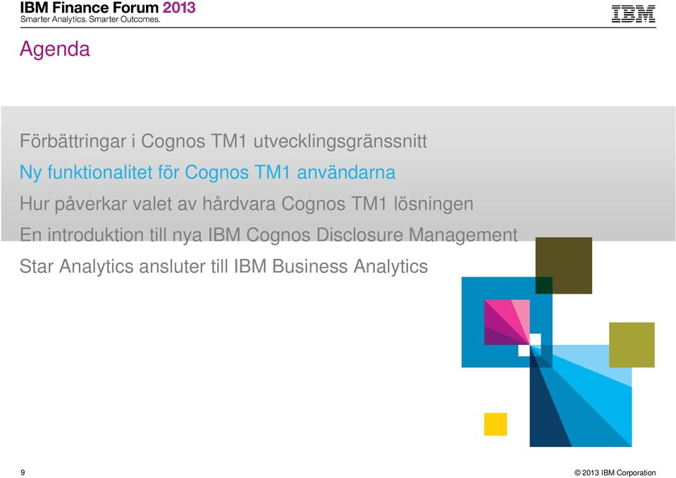 hårdvara Cognos TM1 lösningen En introduktion till nya IBM Cognos