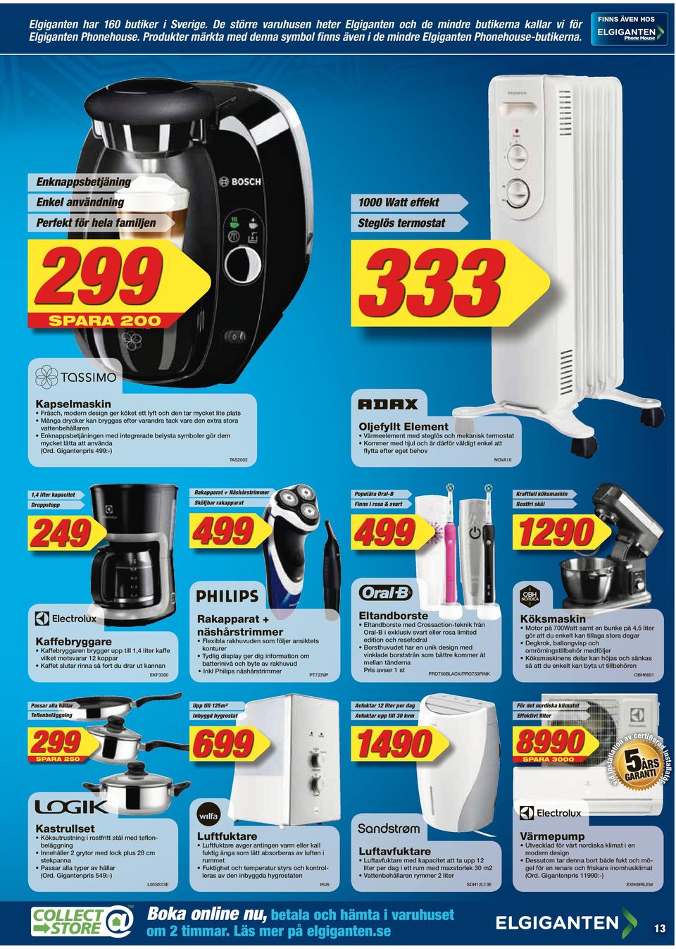 Enknappsbetjäning Enkel användning 1000 Watt effekt Perfekt för hela familjen Steglös termostat 333 299 SPR 200 Kapselmaskin Fräsch, modern design ger köket ett lyft och den tar mycket lite plats