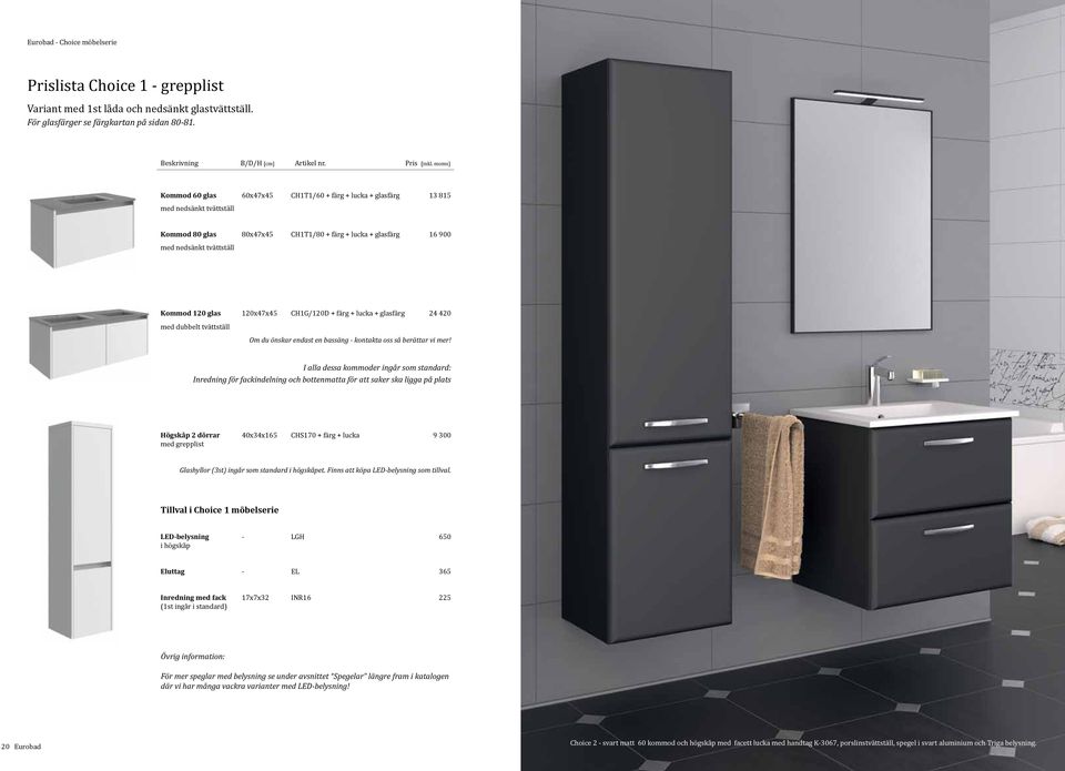 glas 120x47x45 CH1G/120D + färg + lucka + glasfärg 24 420 med dubbelt tvättställ Om du önskar endast en bassäng - kontakta oss så berättar vi mer!