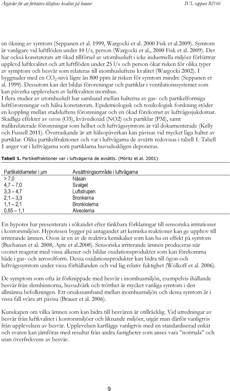 symptom och besvär som relateras till inomhusluftens kvalitet (Wargocki 2002). I byggnader med en CO 2 -nivå lägre än 800 ppm är risken för symtom mindre (Seppanen et al. 1999).