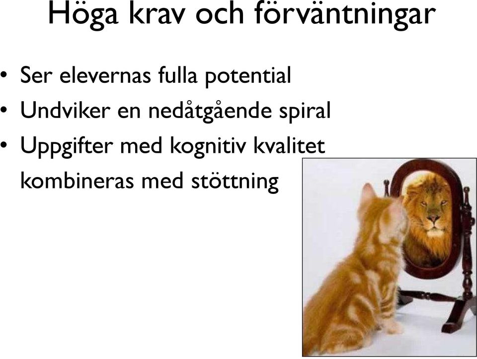 en nedåtgående spiral Uppgifter med