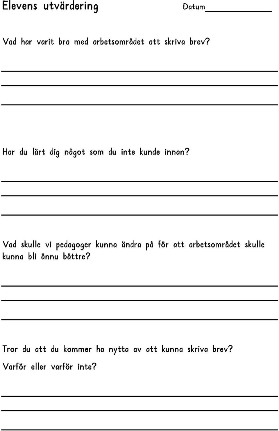 Pedagogisk planering Åk 2 Skriva brev - PDF Gratis nedladdning
