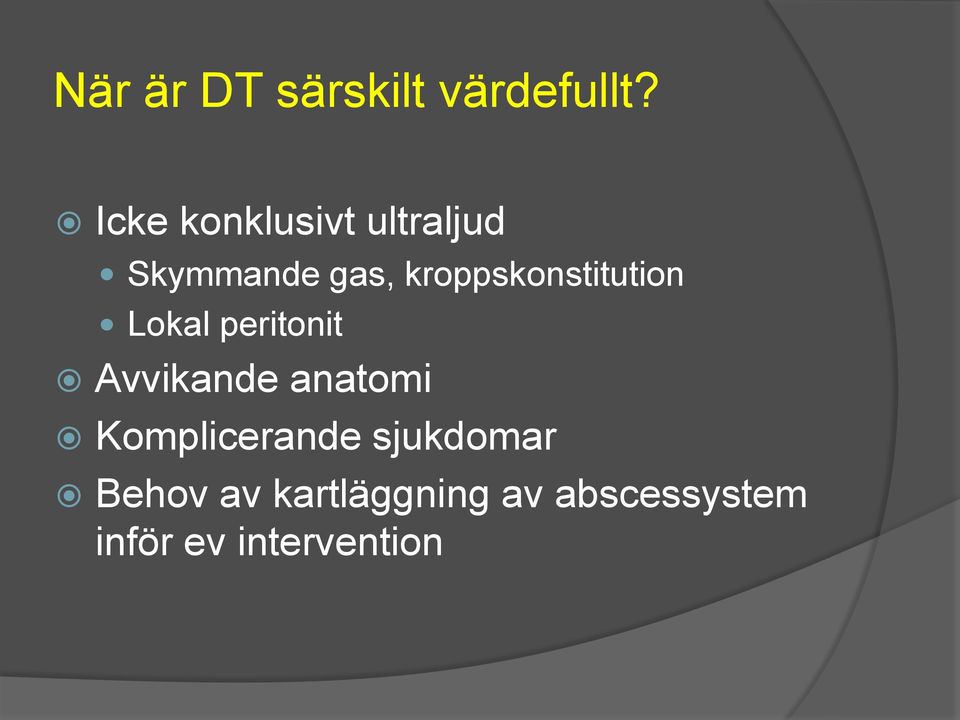 kroppskonstitution Lokal peritonit Avvikande