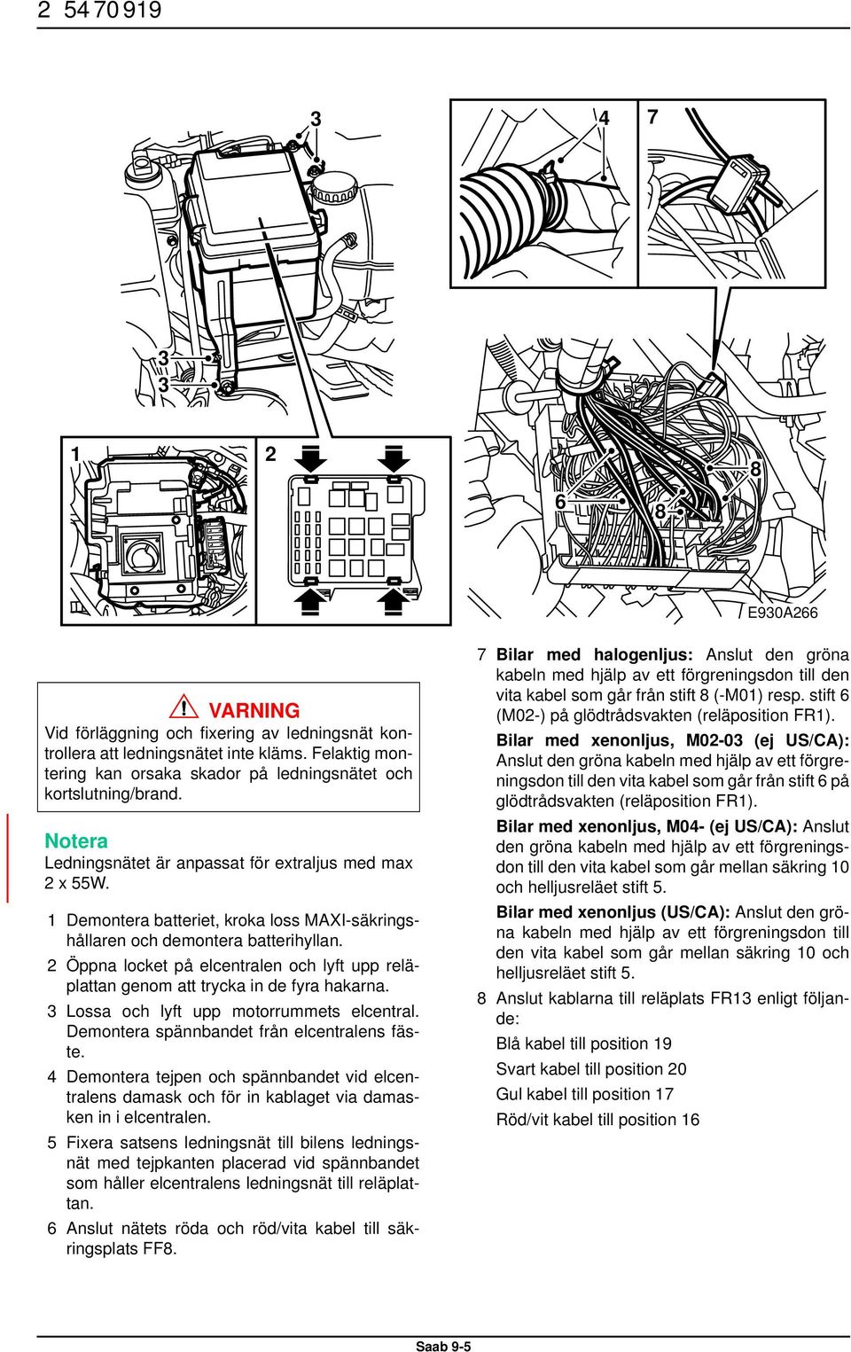 Saab Monteringsanvisning MONTERINGSANVISNING INSTALLATION INSTRUCTIONS  MONTAGEANLEITUNG INSTRUCTIONS DE MONTAGE. - PDF Free Download