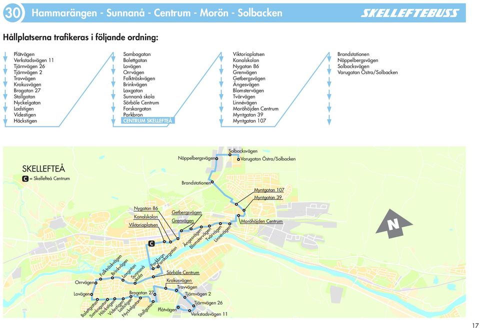 Viktoriaplatsen Kanalskolan ygatan 86 Grenvägen Getbergsvägen Ängesvägen Blomstervägen Tvärvägen Linnévägen oröhöjden Centrum yntgatan 39 yntgatan 107 Brandstationen öppelbergsvägen Solbacksvägen