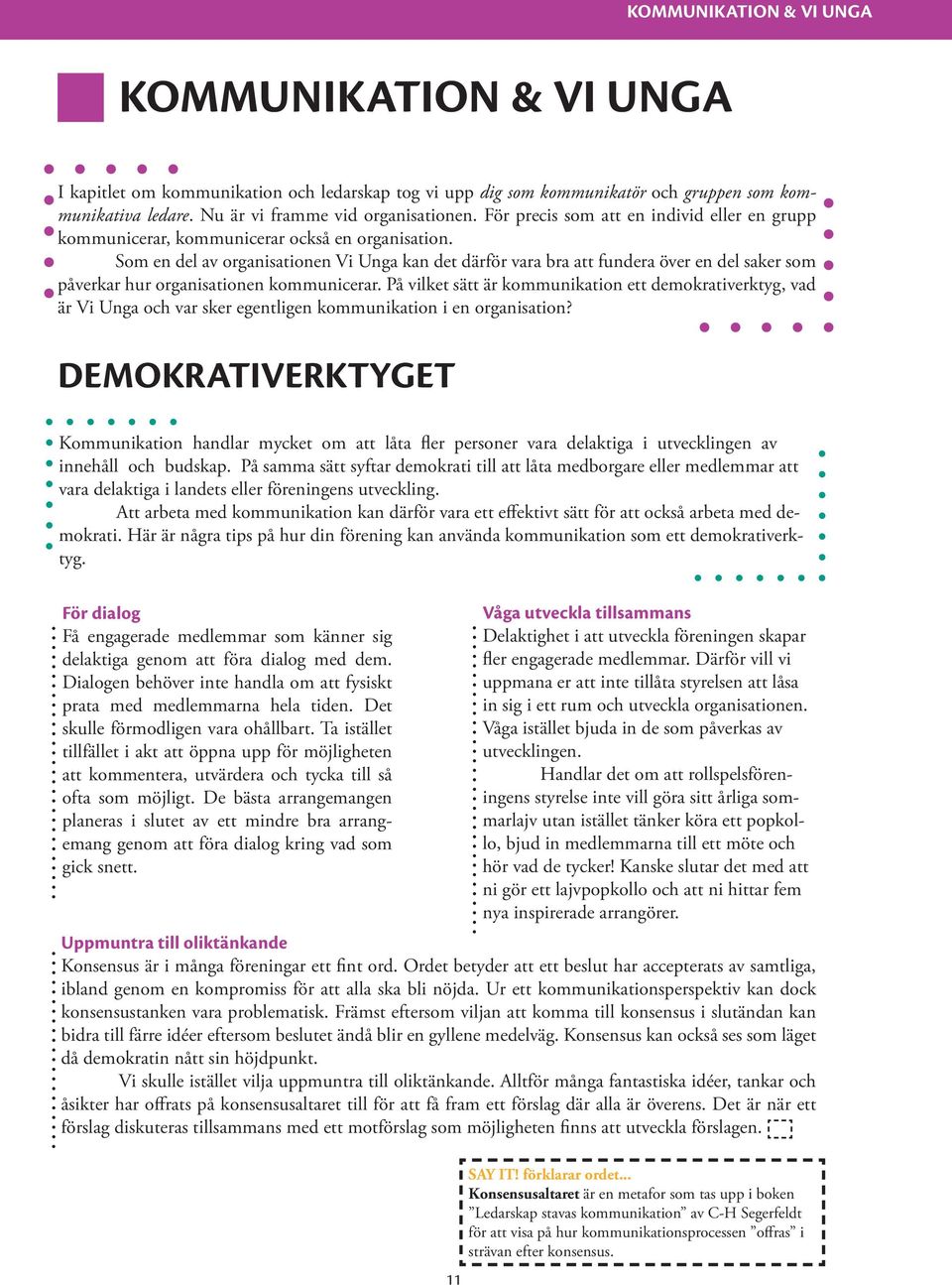 Som en del av organisationen Vi Unga kan det därför vara bra att fundera över en del saker som påverkar hur organisationen kommunicerar.