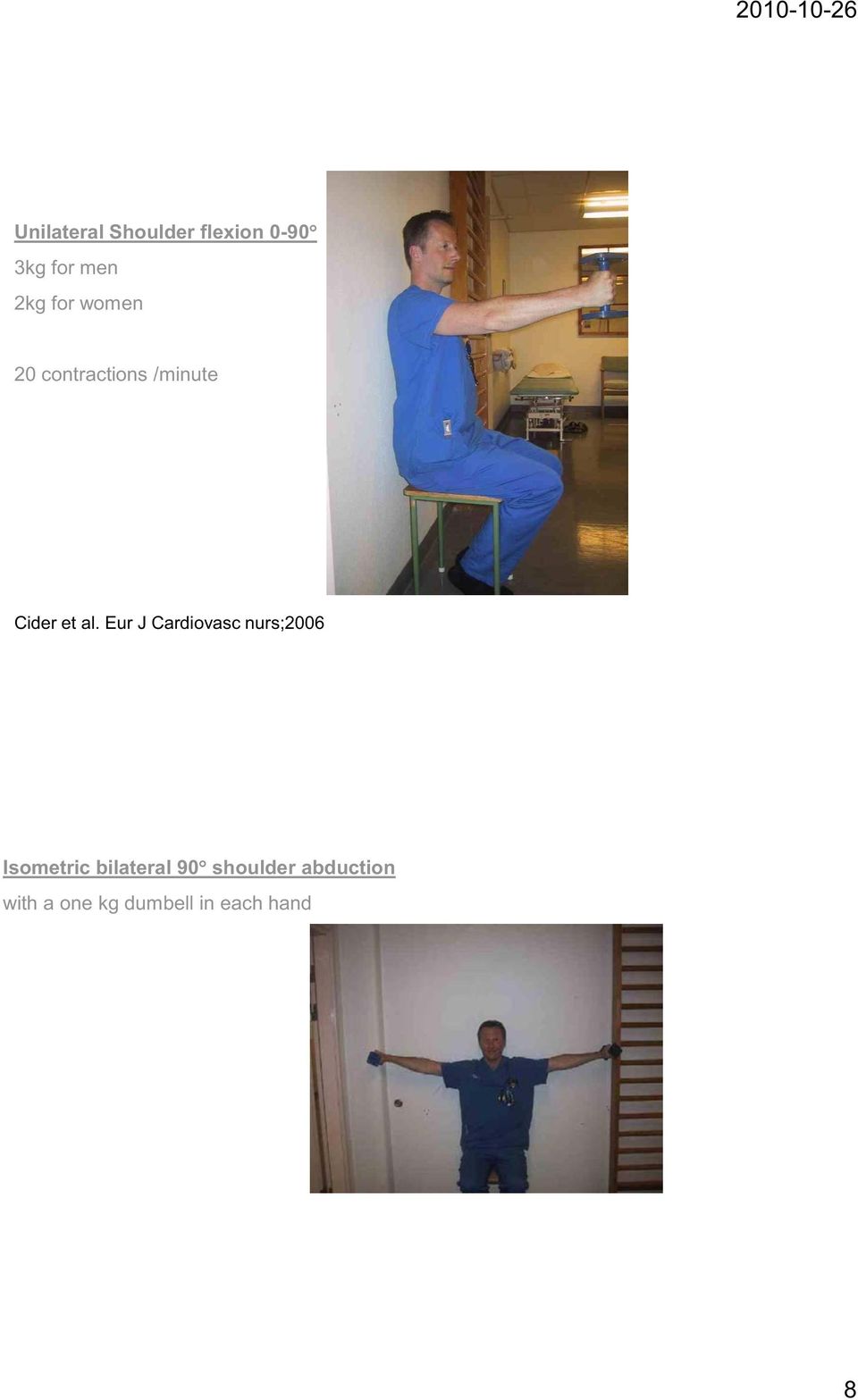 Eur J Cardiovasc nurs;2006 Isometric bilateral 90