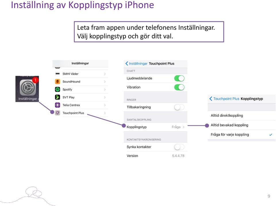 telefonens Inställningar.