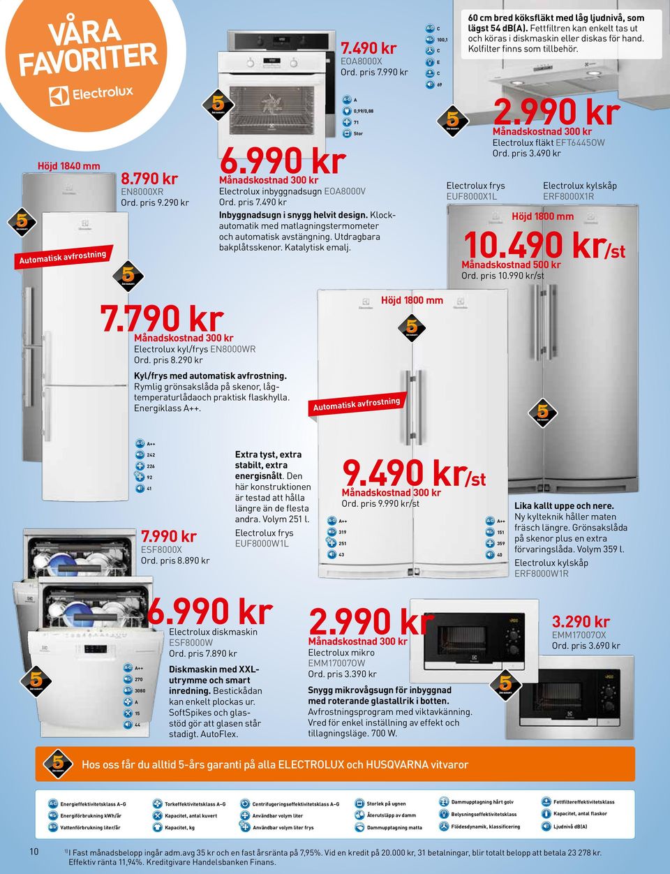 Klockautomatik med matlagningstermometer och automatisk avstängning. Utdragbara bakplåts skenor. Katalytisk emalj. 71 Stor 6.990 kr Electrolux inbyggnadsugn EO8000V Electrolux frys EUF8000X1L 2.