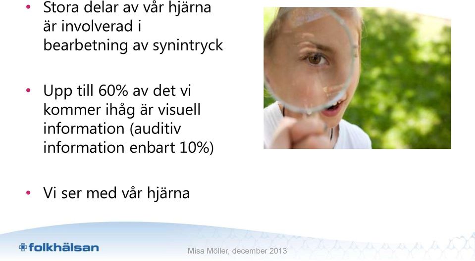det vi kommer ihåg är visuell information