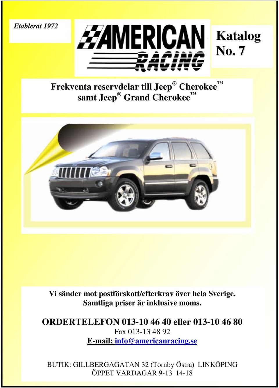 Frekventa reservdelar till Jeep Cherokee samt Jeep Grand Cherokee - PDF  Gratis nedladdning