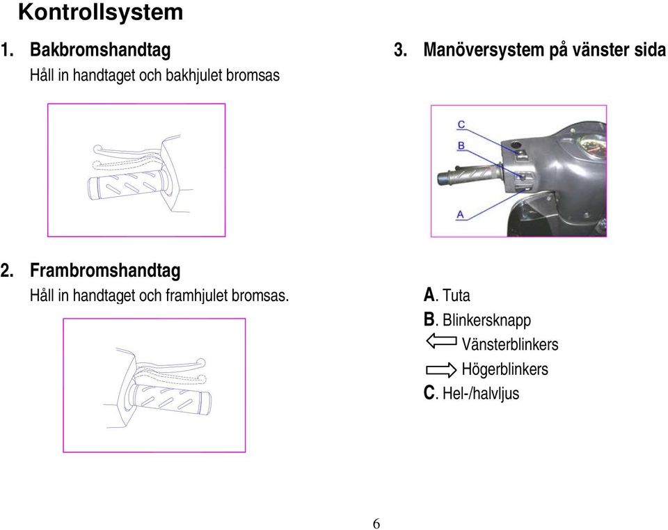 Manöversystem på vänster sida 2.