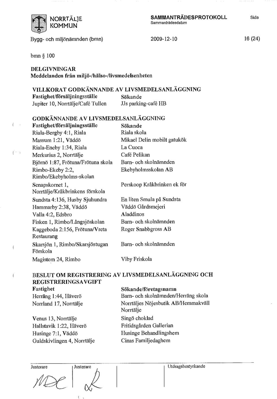 4:1, Riala Riala skola Massum 1:21, Väddö Riaia-Eneby 1:34, Riala Merkurius 2, Norrtälje Björnö 1:87, Frötuna/Frötuna skola Rimbo-Ekeby 2:2, Rimbo/Ekebyho lm s - s kolan Senapskornet 1, Norrtälj
