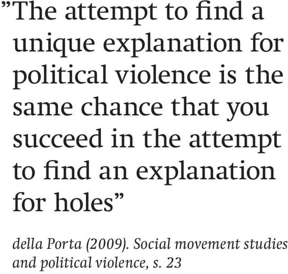 attempt to find an explanation for holes della Porta